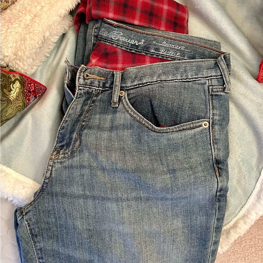 Eddie Bauer flannel lined jeans size 8